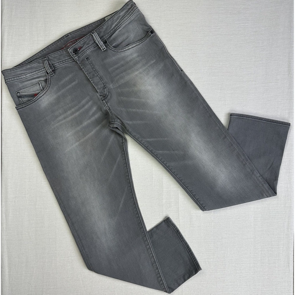 Diesel Buster Jeans Men's 36x30 Regular Slim Tapered Stretch Whiskering Fade
